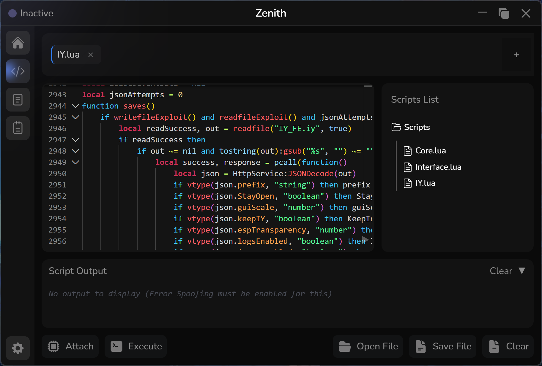 Zenith Interface